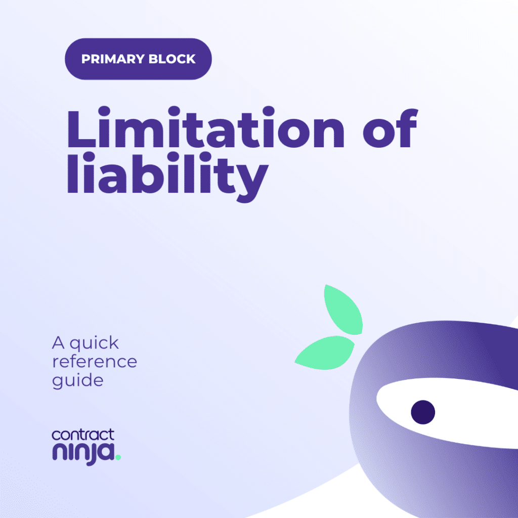 Limitation of liability quick reference guide